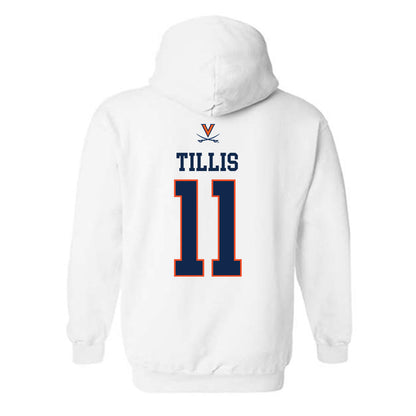 Virginia - NCAA Men's Basketball : Devin Tillis - Replica Shersey Hooded Sweatshirt-1
