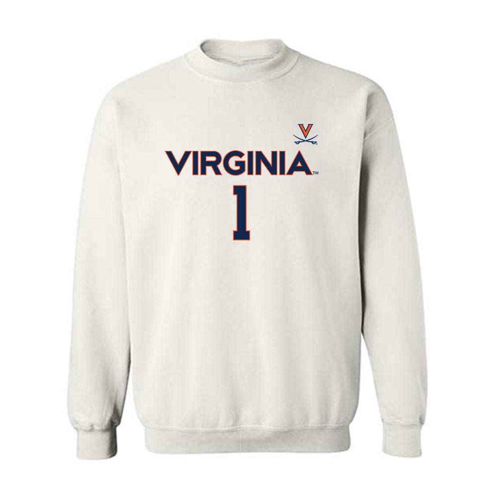 Virginia - NCAA Men's Basketball : Malik Thomas - Replica Shersey Crewneck Sweatshirt-0