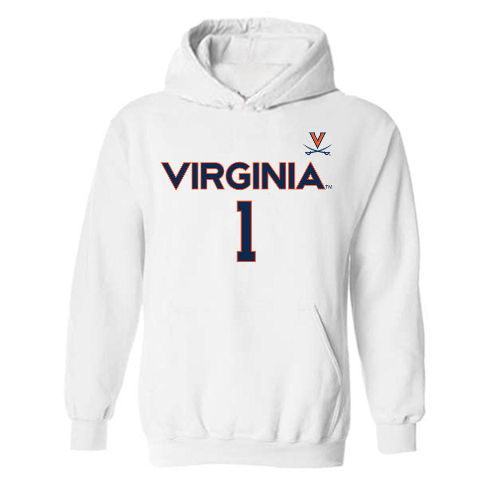 Virginia - NCAA Men's Basketball : Malik Thomas - Replica Shersey Hooded Sweatshirt-0