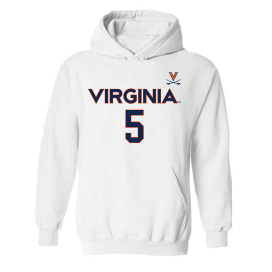 Virginia - NCAA Women's Basketball : Sa'Myah Smith - Replica Shersey Hooded Sweatshirt-0