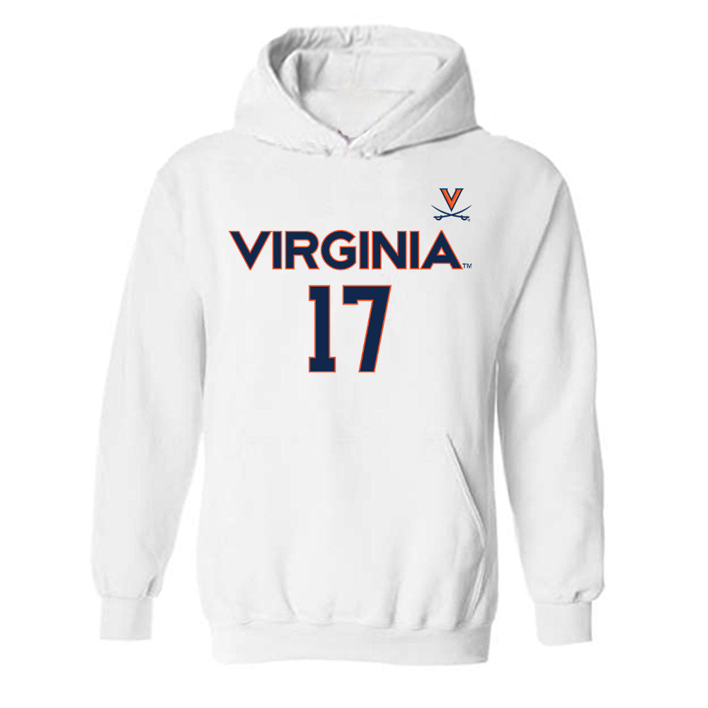 Virginia - NCAA Men's Basketball : Johann Grunloh - Replica Shersey Hooded Sweatshirt-0