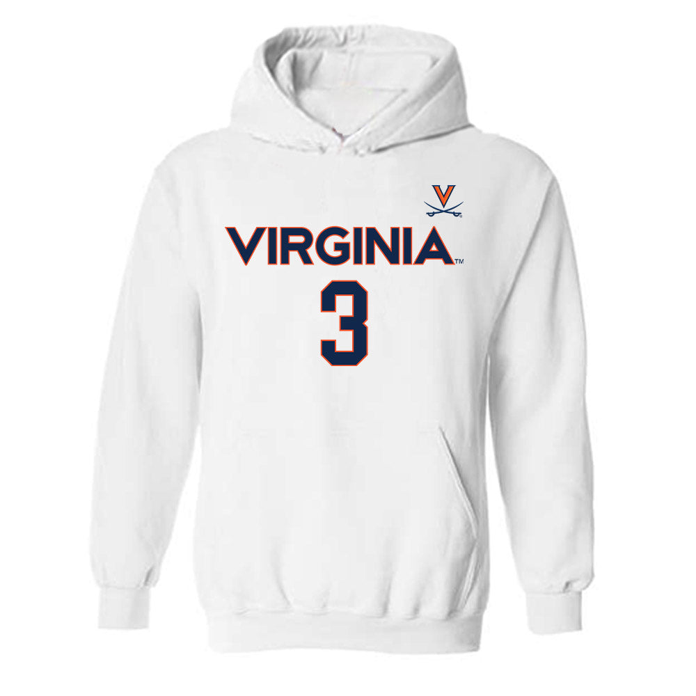 Virginia - NCAA Women's Basketball : Gabrielle White - Replica Shersey Hooded Sweatshirt-0