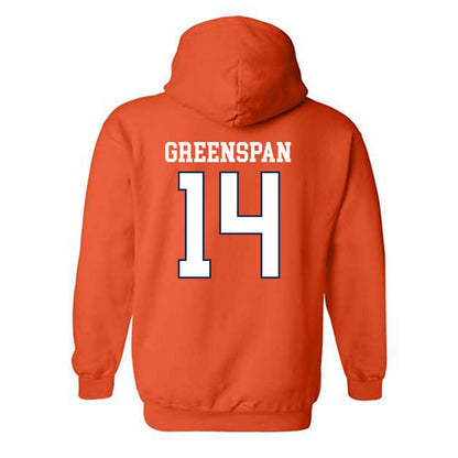 Virginia - NCAA Men's Lacrosse : Andrew Greenspan - Replica Shersey Hooded Sweatshirt-1