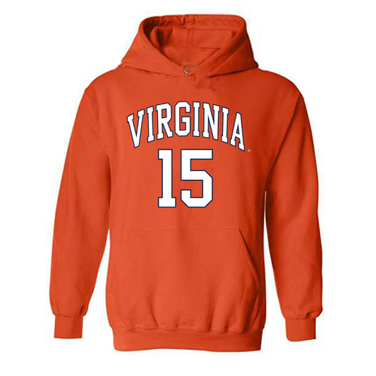 Virginia - NCAA Men's Lacrosse : Hudson Hausmann - Replica Shersey Hooded Sweatshirt-0