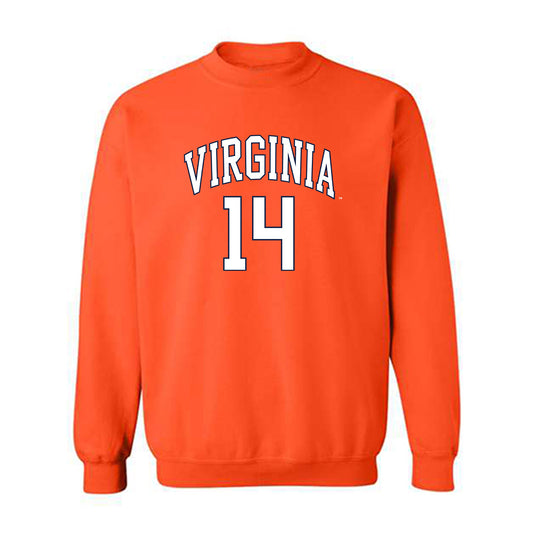 Virginia - NCAA Men's Lacrosse : Andrew Greenspan - Replica Shersey Crewneck Sweatshirt-0