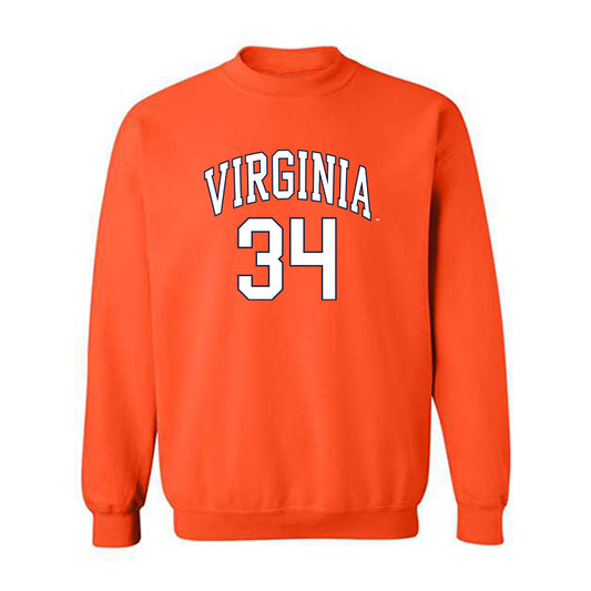 Virginia - NCAA Men's Lacrosse : Charlie Halpert - Replica Shersey Crewneck Sweatshirt-0