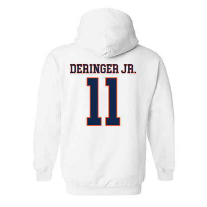 Virginia - NCAA Men's Lacrosse : James Deringer Jr. - Replica Shersey Hooded Sweatshirt-1