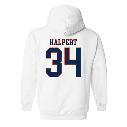 Virginia - NCAA Men's Lacrosse : Charlie Halpert - Replica Shersey Hooded Sweatshirt-1