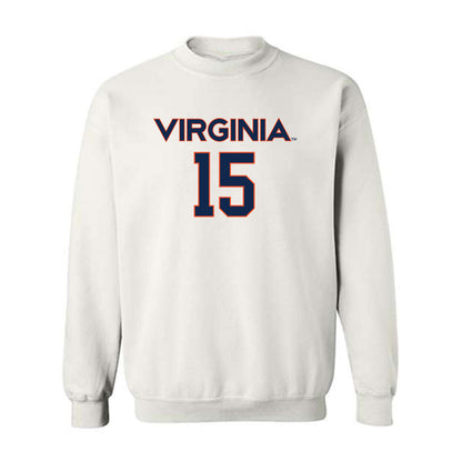 Virginia - NCAA Men's Lacrosse : Hudson Hausmann - Replica Shersey Crewneck Sweatshirt-0