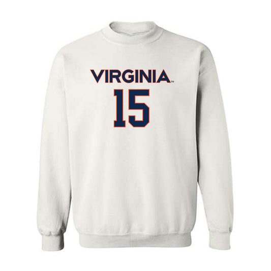 Virginia - NCAA Men's Lacrosse : Hudson Hausmann - Replica Shersey Crewneck Sweatshirt-0