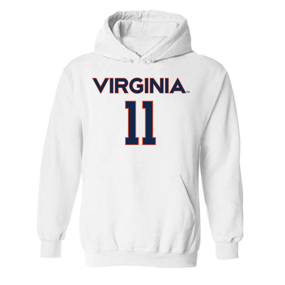 Virginia - NCAA Men's Lacrosse : James Deringer Jr. - Replica Shersey Hooded Sweatshirt-0