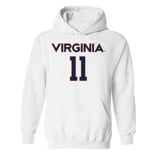 Virginia - NCAA Men's Lacrosse : James Deringer Jr. - Replica Shersey Hooded Sweatshirt-0