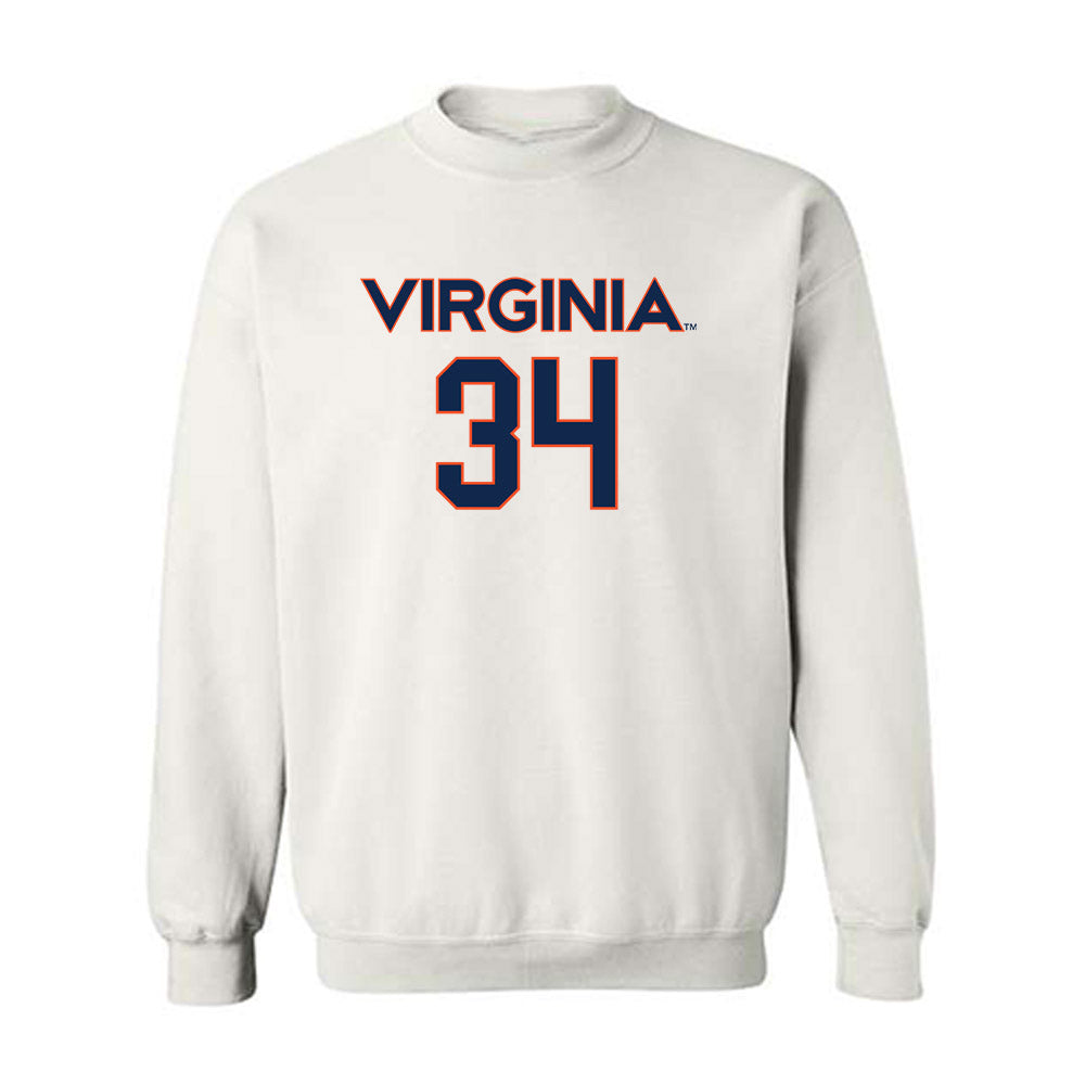 Virginia - NCAA Men's Lacrosse : Charlie Halpert - Replica Shersey Crewneck Sweatshirt-0