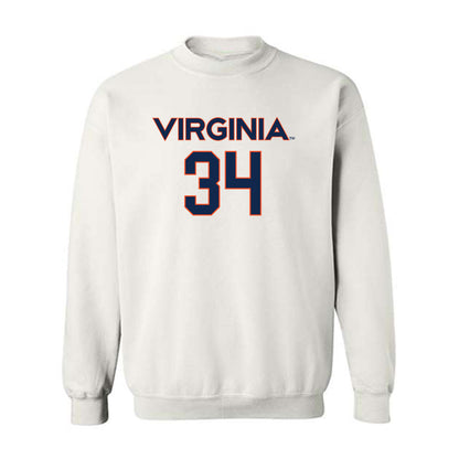 Virginia - NCAA Men's Lacrosse : Charlie Halpert - Replica Shersey Crewneck Sweatshirt-0