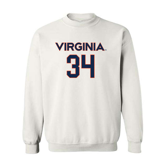 Virginia - NCAA Men's Lacrosse : Charlie Halpert - Replica Shersey Crewneck Sweatshirt-0