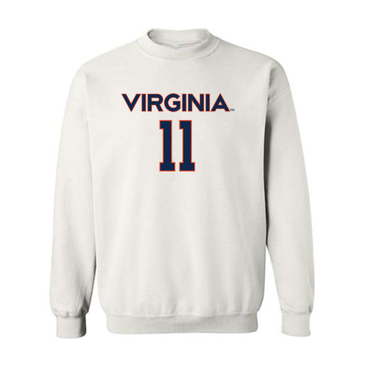 Virginia - NCAA Men's Lacrosse : James Deringer Jr. - Replica Shersey Crewneck Sweatshirt-0