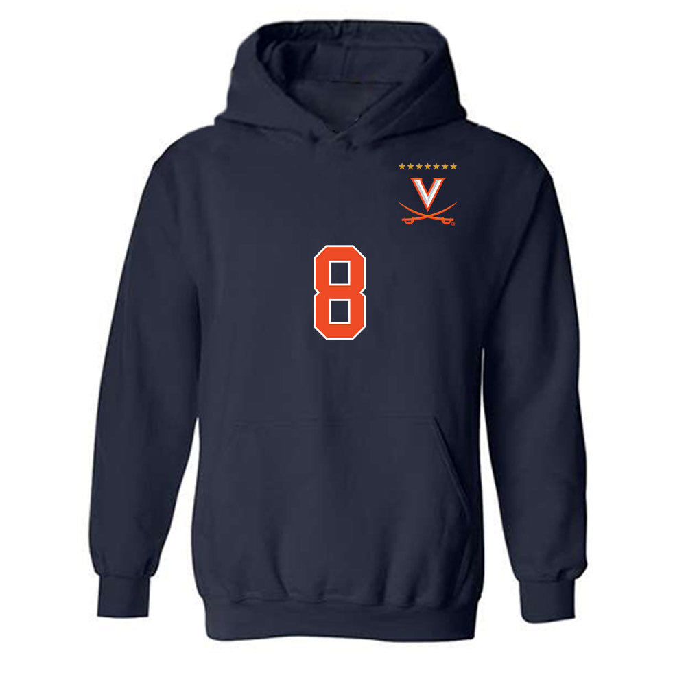 Virginia - NCAA Men's Soccer : Brendan Lambe - Replica Shersey Hooded Sweatshirt-0