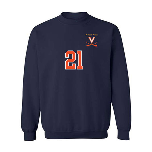Virginia - NCAA Men's Soccer : Marco Dos Santos - Replica Shersey Crewneck Sweatshirt-0