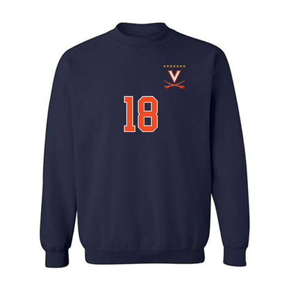 Virginia - NCAA Men's Soccer : Zachary Ehrenpreis - Replica Shersey Crewneck Sweatshirt-0