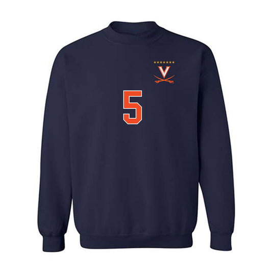 Virginia - NCAA Men's Soccer : Parker Sloan - Replica Shersey Crewneck Sweatshirt-0