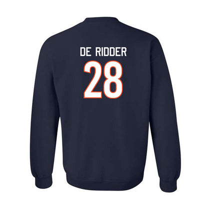 Virginia - NCAA Men's Basketball : Thijs De Ridder - Replica Shersey Crewneck Sweatshirt-1