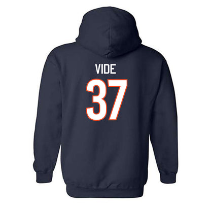 Virginia - NCAA Men's Basketball : Jan Vide - Replica Shersey Hooded Sweatshirt-1