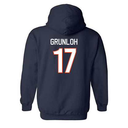 Virginia - NCAA Men's Basketball : Johann Grunloh - Replica Shersey Hooded Sweatshirt-1