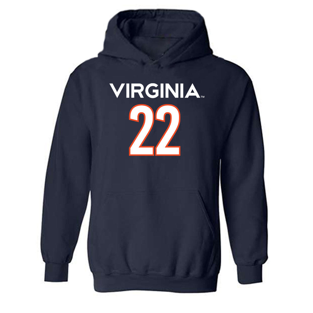 Virginia - NCAA Men's Basketball : Owen Odom - Replica Shersey Hooded Sweatshirt-0