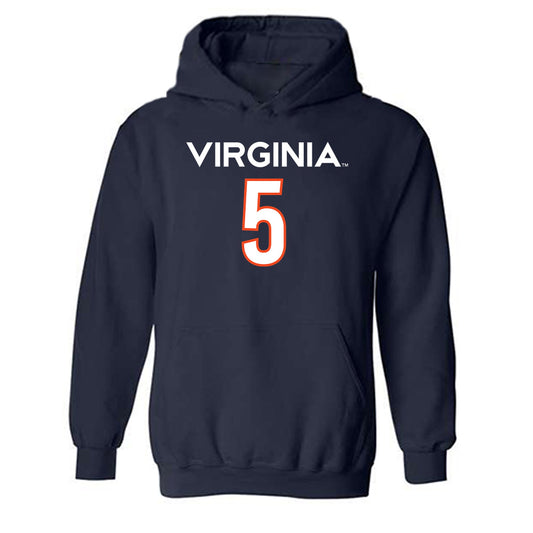 Virginia - NCAA Men's Basketball : Sam Lewis - Replica Shersey Hooded Sweatshirt-0
