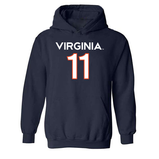 Virginia - NCAA Men's Basketball : Devin Tillis - Replica Shersey Hooded Sweatshirt-0