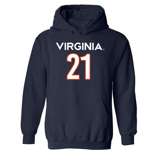 Virginia - NCAA Men's Basketball : Silas Barksdale - Replica Shersey Hooded Sweatshirt-0