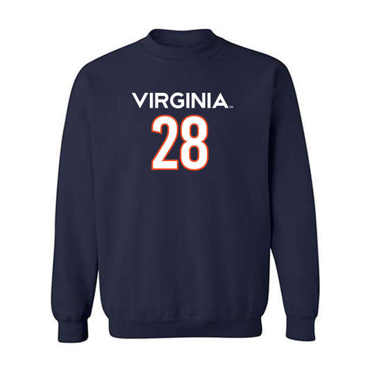 Virginia - NCAA Men's Basketball : Thijs De Ridder - Replica Shersey Crewneck Sweatshirt-0