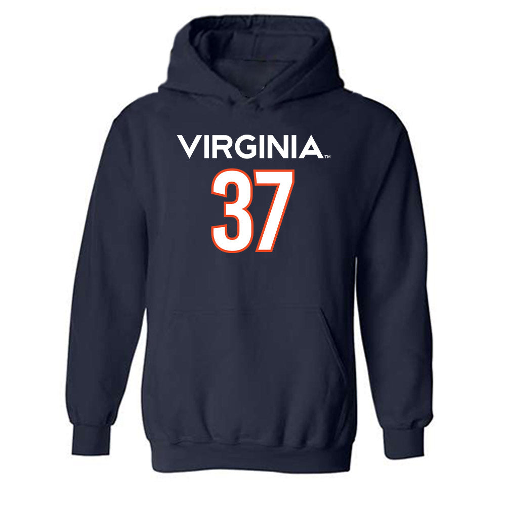 Virginia - NCAA Men's Basketball : Jan Vide - Replica Shersey Hooded Sweatshirt-0