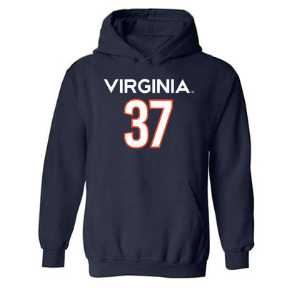 Virginia - NCAA Men's Basketball : Jan Vide - Replica Shersey Hooded Sweatshirt-0
