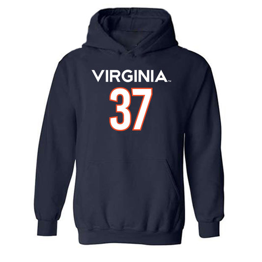 Virginia - NCAA Men's Basketball : Jan Vide - Replica Shersey Hooded Sweatshirt-0