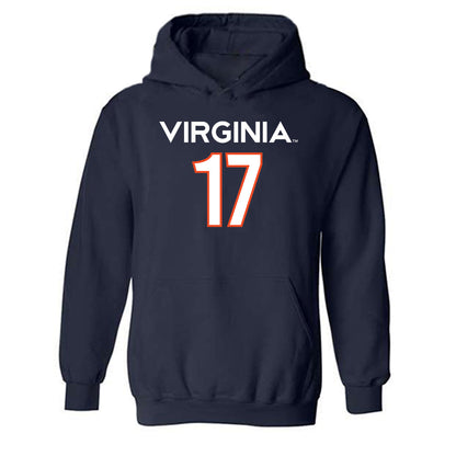 Virginia - NCAA Men's Basketball : Johann Grunloh - Replica Shersey Hooded Sweatshirt-0