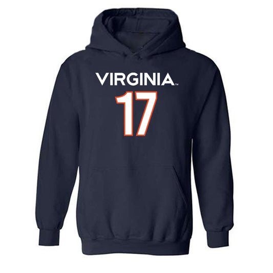 Virginia - NCAA Men's Basketball : Johann Grunloh - Replica Shersey Hooded Sweatshirt-0
