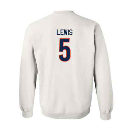 Virginia - NCAA Men's Basketball : Sam Lewis - Replica Shersey Crewneck Sweatshirt-1