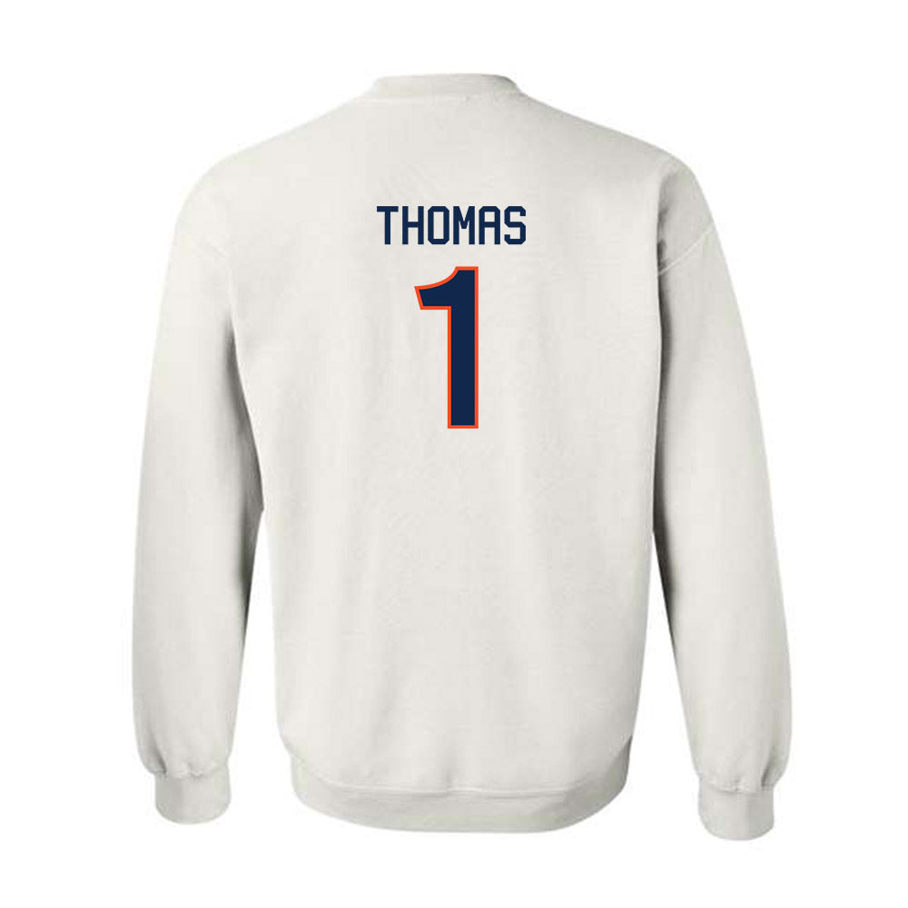Virginia - NCAA Men's Basketball : Malik Thomas - Replica Shersey Crewneck Sweatshirt-1