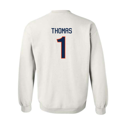 Virginia - NCAA Men's Basketball : Malik Thomas - Replica Shersey Crewneck Sweatshirt-1