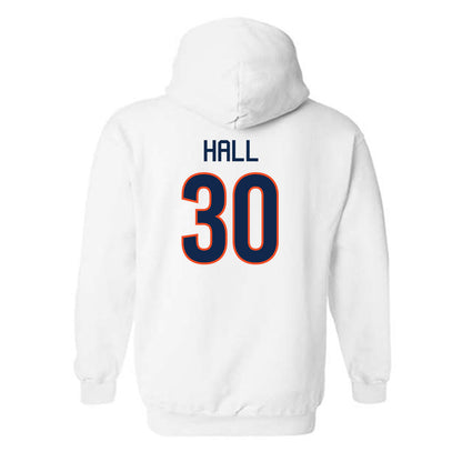 Virginia - NCAA Men's Basketball : Dallin Hall - Replica Shersey Hooded Sweatshirt-1