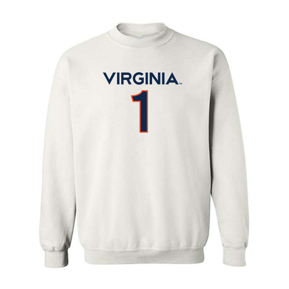 Virginia - NCAA Men's Basketball : Malik Thomas - Replica Shersey Crewneck Sweatshirt-0