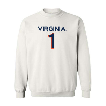 Virginia - NCAA Men's Basketball : Malik Thomas - Replica Shersey Crewneck Sweatshirt-0