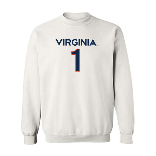 Virginia - NCAA Men's Basketball : Malik Thomas - Replica Shersey Crewneck Sweatshirt-0