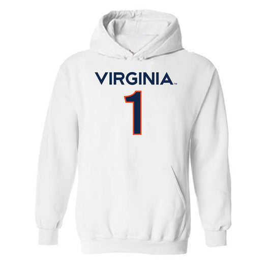 Virginia - NCAA Women's Basketball : Paris Clark - Replica Shersey Hooded Sweatshirt-0