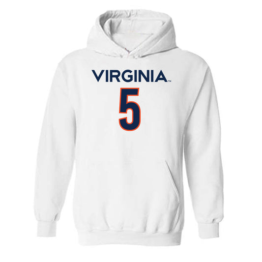 Virginia - NCAA Men's Basketball : Sam Lewis - Replica Shersey Hooded Sweatshirt-0