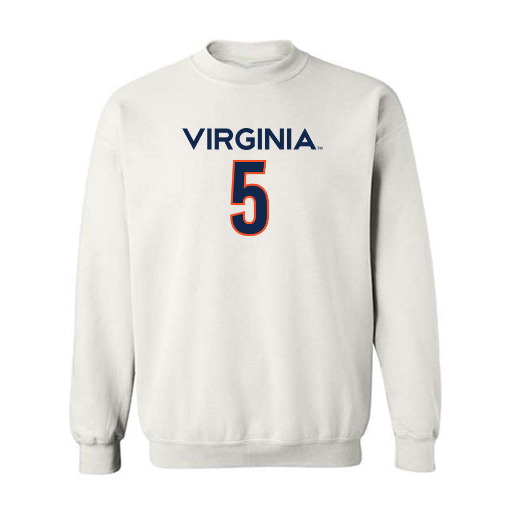 Virginia - NCAA Men's Basketball : Sam Lewis - Replica Shersey Crewneck Sweatshirt-0
