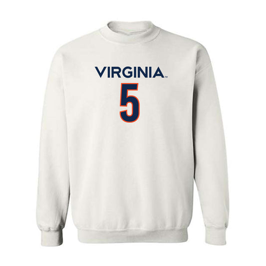 Virginia - NCAA Men's Basketball : Sam Lewis - Replica Shersey Crewneck Sweatshirt-0