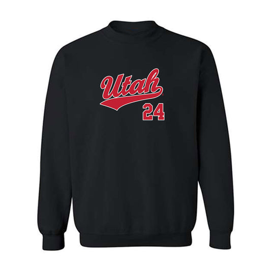 Utah - NCAA Baseball : Luke Jacobs - Replica Shersey Crewneck Sweatshirt-0