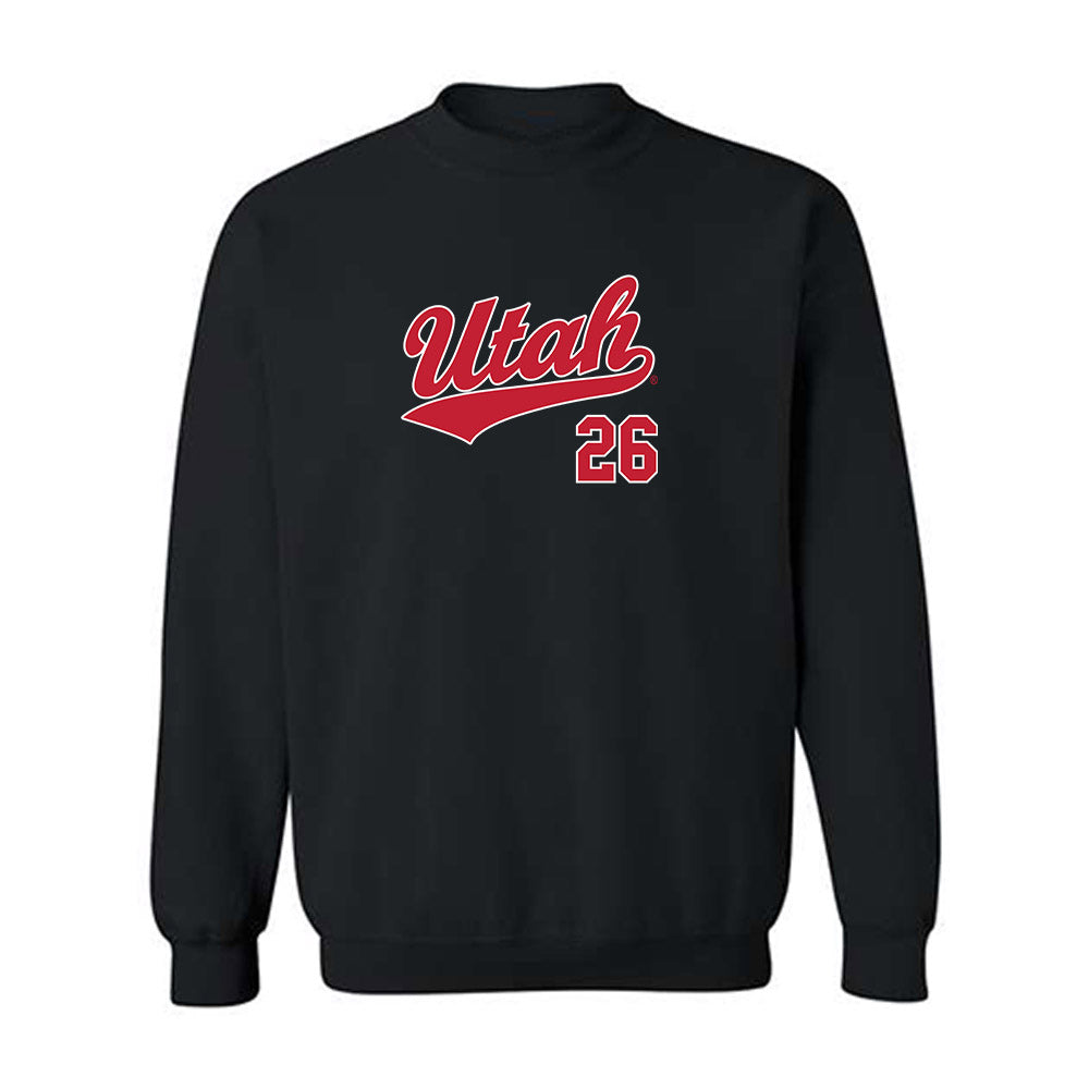 Utah - NCAA Baseball : Derek Smith - Replica Shersey Crewneck Sweatshirt-0